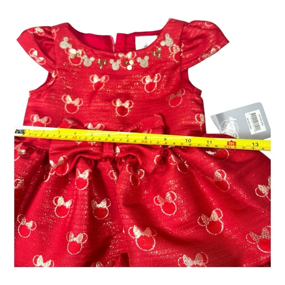 Disney Store Minnie Mouse Holiday Girl's Dress Gems Sparkle Fancy Size 2 NEW - Picture 8 of 9